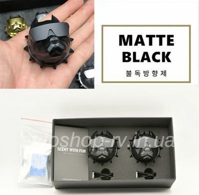 Ароматизатор повітря в авто пітбуль Pitbull Black Dog чорний мат 2 шт. на решітку воздуховода освіжувач на дефлектор