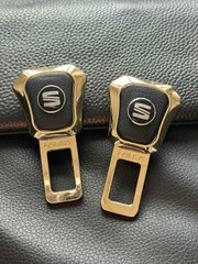 Заглушки ремня безопасности GOLD с логотипом SEAT