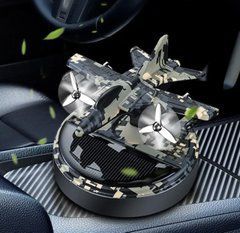 Автомобільний ароматизатор камуфляжний літак винищувач на сонячній батареї PIXEL BLACK