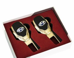 Заглушки ремня безопасности с логотипом HYUNDAI Premium GOLD