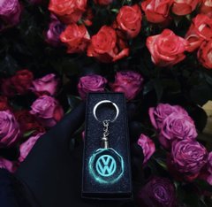 Брелок Крістал VOLKSWAGEN з подсветкою логотипу Авто, Черный