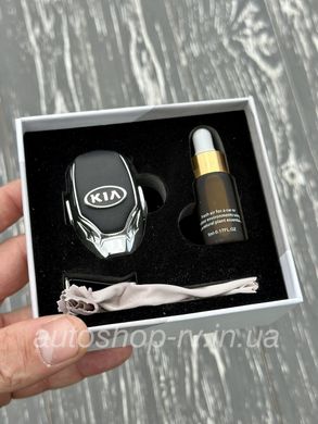 Ароматизатор повітря у авто з логотопом KIA Автопарфюм преміум сегмент подарункова упаковка