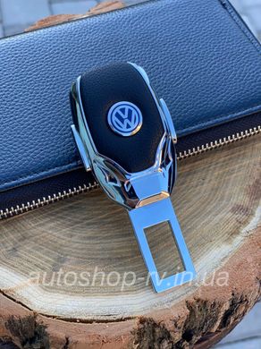 Заглушка переходник ремня безопасности с логотипом VOLKSWAGEN, Черный